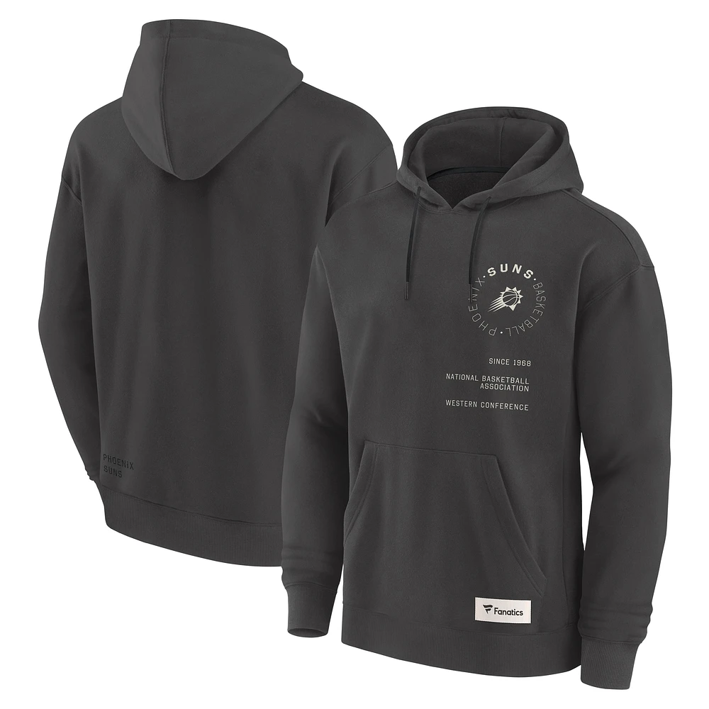 Men's Fanatics Gray Phoenix Suns Future Ground Info Elements Premium Pullover Hoodie