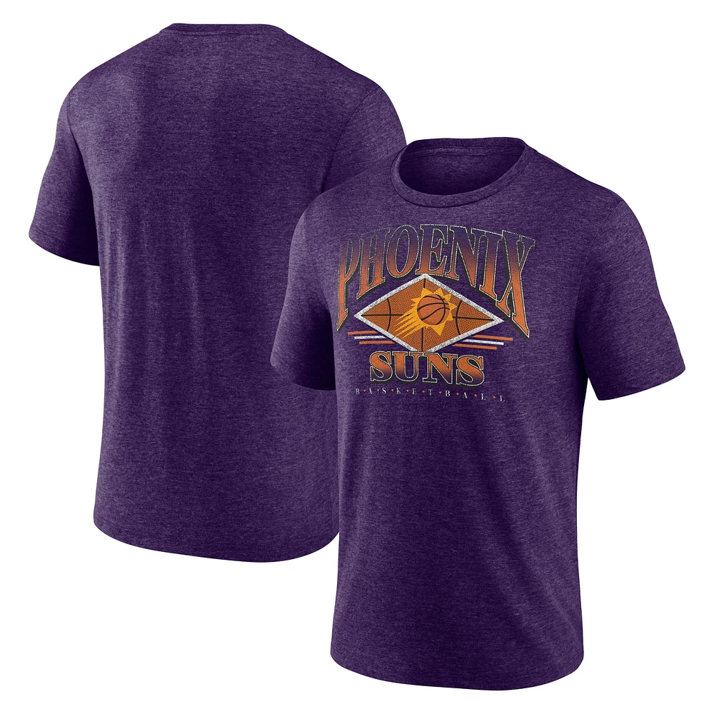 Fanatics Heather Purple Phoenix Suns True Classics Power Phase pour hommes - T-shirt triple mélange