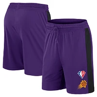 Short d'entraînement de performance Downtown Fanatics Purple Phoenix Suns pour hommes du 75e anniversaire