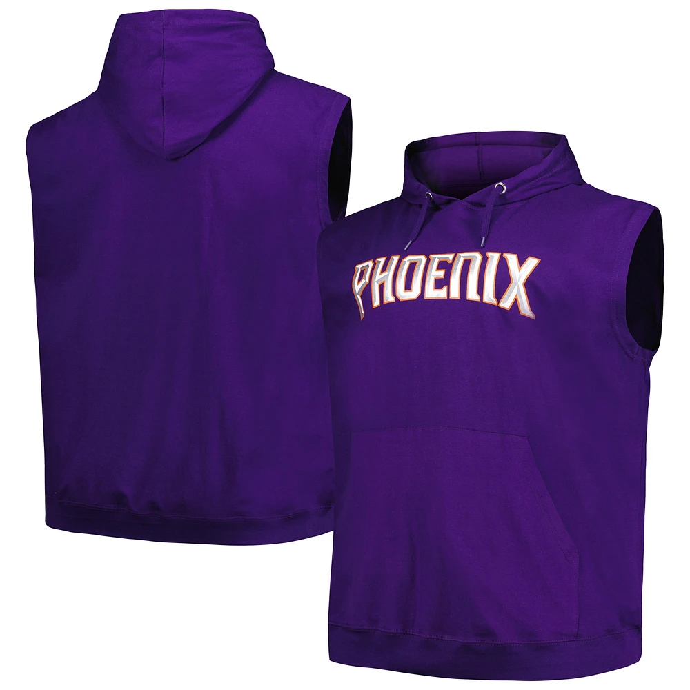 Men's Fanatics Purple Phoenix Suns Big & Tall Jersey Muscle Pullover Hoodie