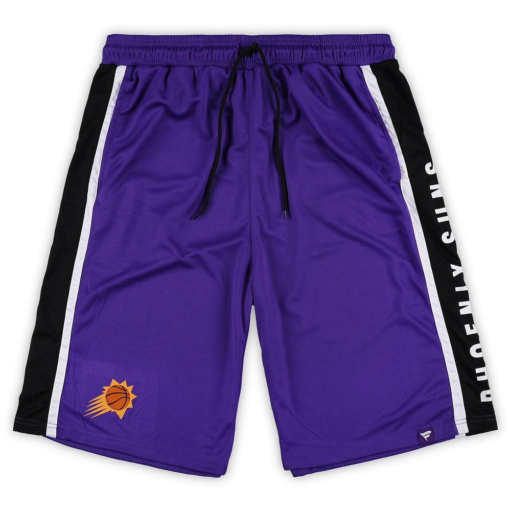 Men's Fanatics Purple Phoenix Suns Big & Tall Referee Iconic Mesh Shorts