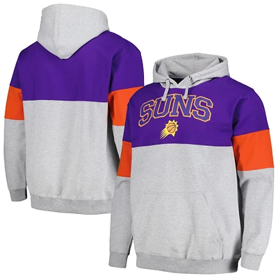 Men's Fanatics Purple Phoenix Suns Contrast Pieced Pullover Hoodie