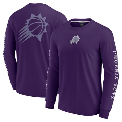 T-shirt à manches longues Fanatics Purple Phoenix Suns Elements Strive pour hommes