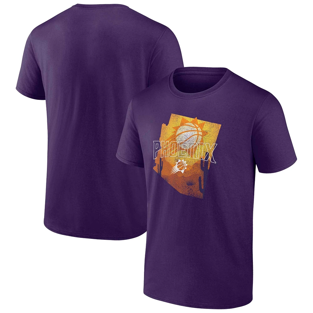 T-shirt violet fanatiques pour hommes des Phoenix Suns Hometown Originals Team Proud