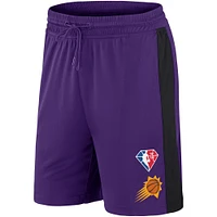 Fanatics Purple Phoenix Suns NBA 75e anniversaire pour hommes de Downtown Performance Practice - Shorts