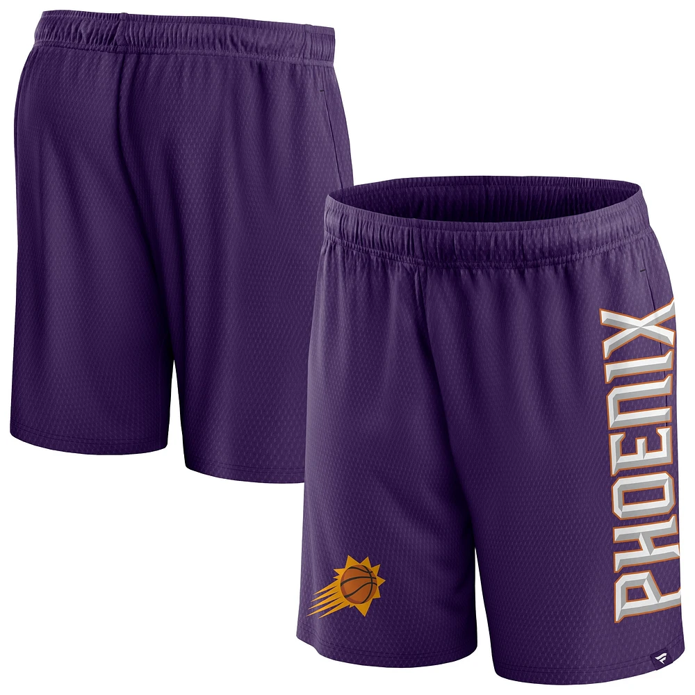 Short en maille Post Up violet Phoenix Suns Fanatics pour hommes