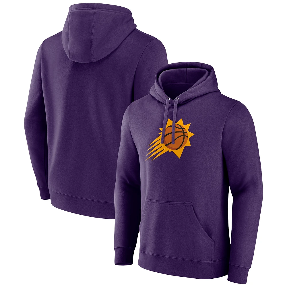 Sweat à capuche avec logo principal violet Phoenix Suns Fanatics pour hommes