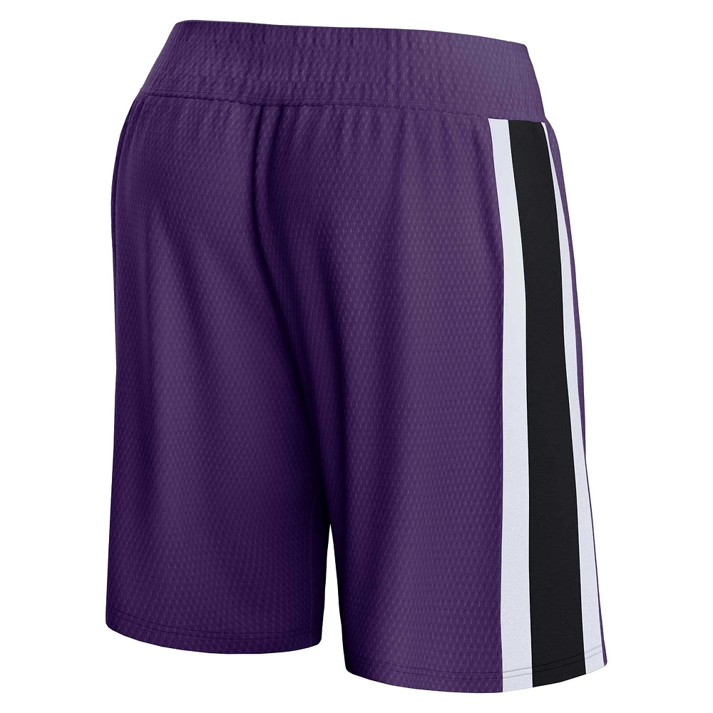 Short en maille emblématique violet Phoenix Suns Fanatics pour hommes