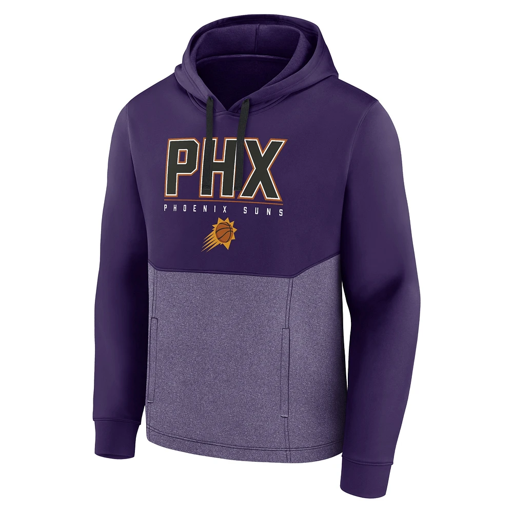 Sweat à capuche tri-mélange réussi Fanatics Purple Phoenix Suns pour hommes