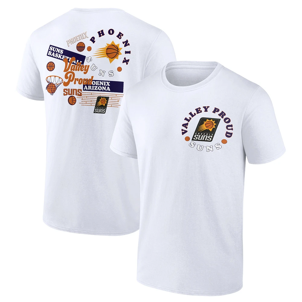 T-shirt blanc Fanatics Phoenix Suns Street Collective pour hommes