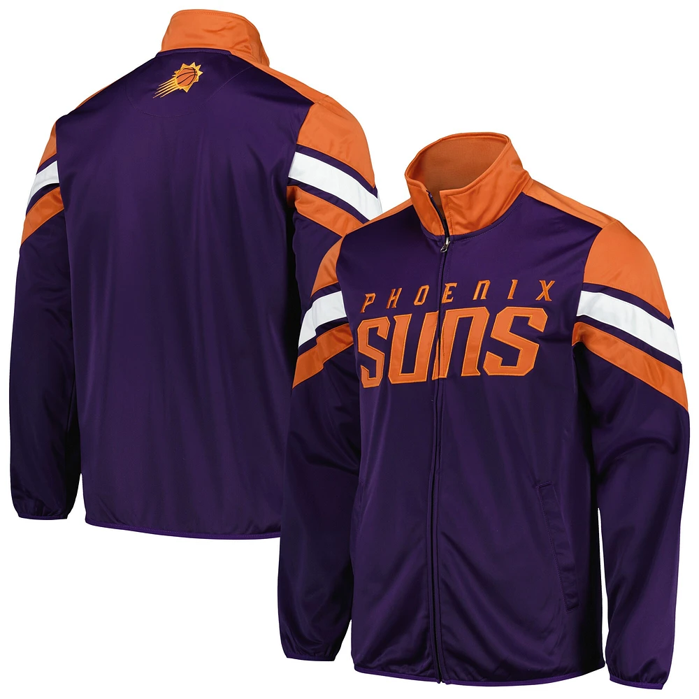 Veste de survêtement entièrement zippée G-III Sports by Carl Banks pour hommes des Phoenix Suns Game Ball violette