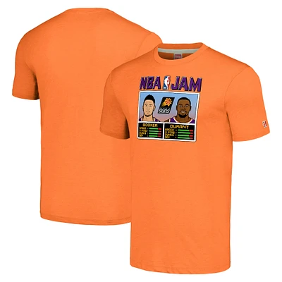 T-shirt NBA Jam Tri-Blend Hommage Kevin Durant & Devin Booker orange Phoenix Suns pour homme