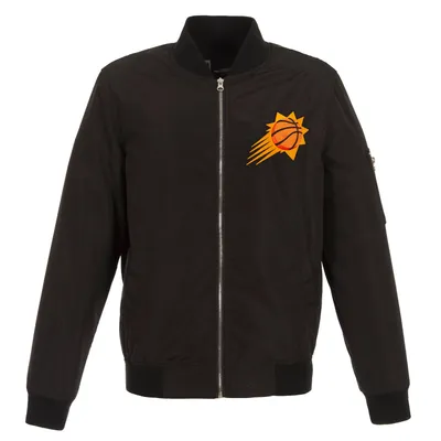 Phoenix Suns JH Design Lightweight Nylon Full-Zip Bomber Jacket - Black