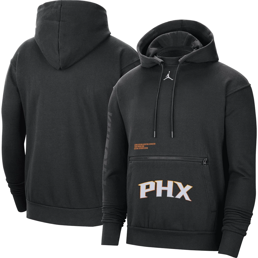 Men's Jordan Brand Black Phoenix Suns Courtside Statement Edition Pullover Hoodie