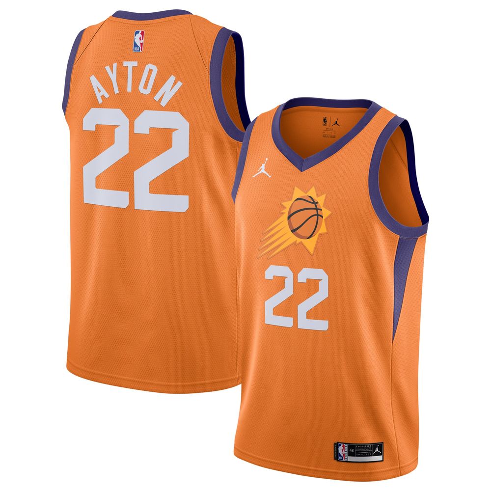 Men's Jordan Brand Deandre Ayton Orange Phoenix Suns 2020/21 Swingman Jersey - Statement Edition