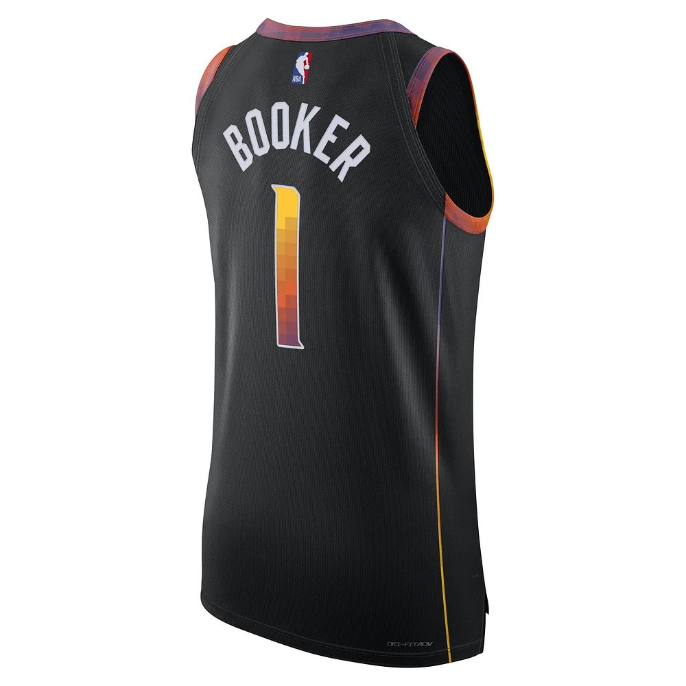 Maillot de joueur authentique Jordan Brand Devin Booker pour homme Phoenix Suns noir - Statement Edition