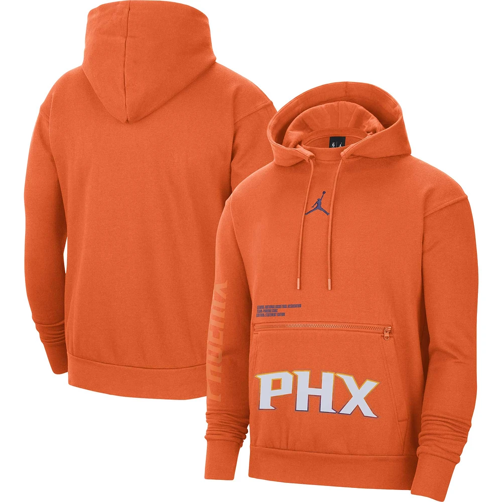 Sweat à capuche orange Jordan Brand Phoenix Suns Courtside Statement Edition pour hommes