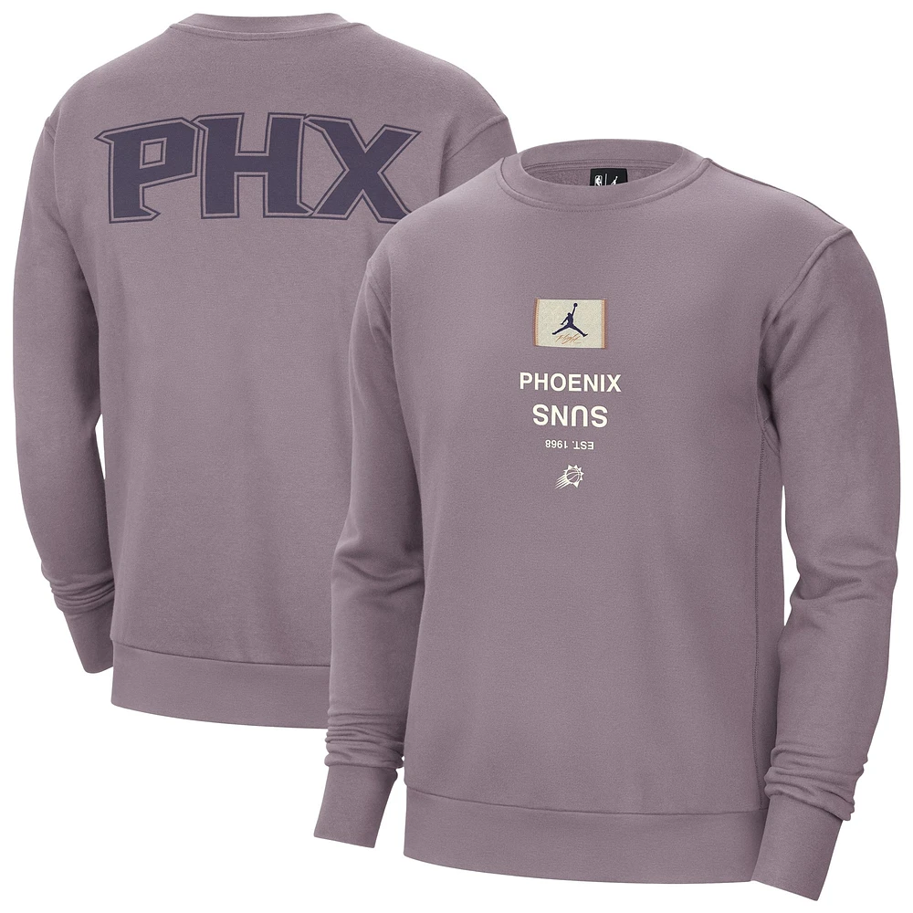 Sweat-shirt à capuche épais Jordan Brand Purple Phoenix Suns Courtside Statement Edition pour homme