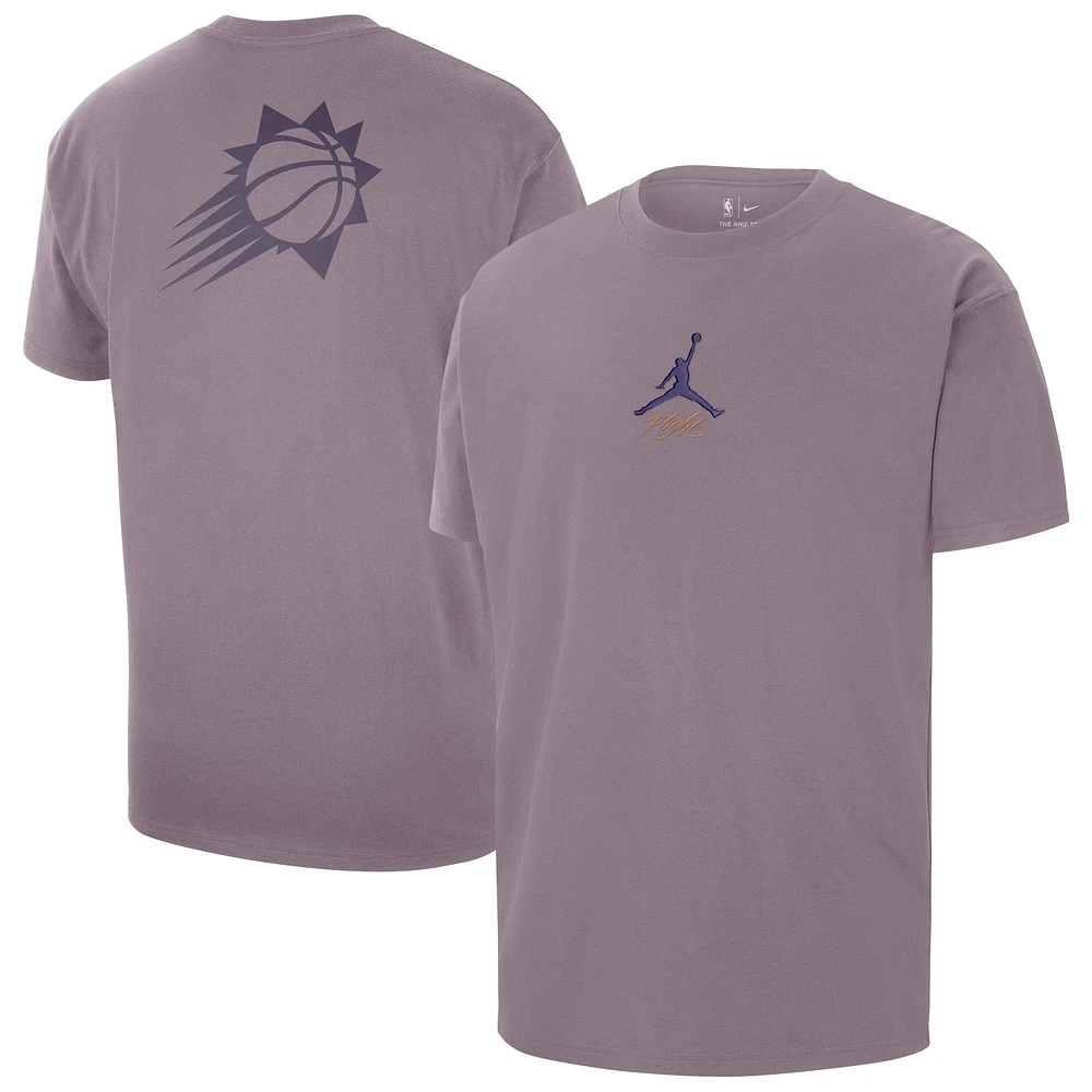 Men's Jordan Brand Purple Phoenix Suns Statement Edition Jumpman Flight Heavyweight T-Shirt