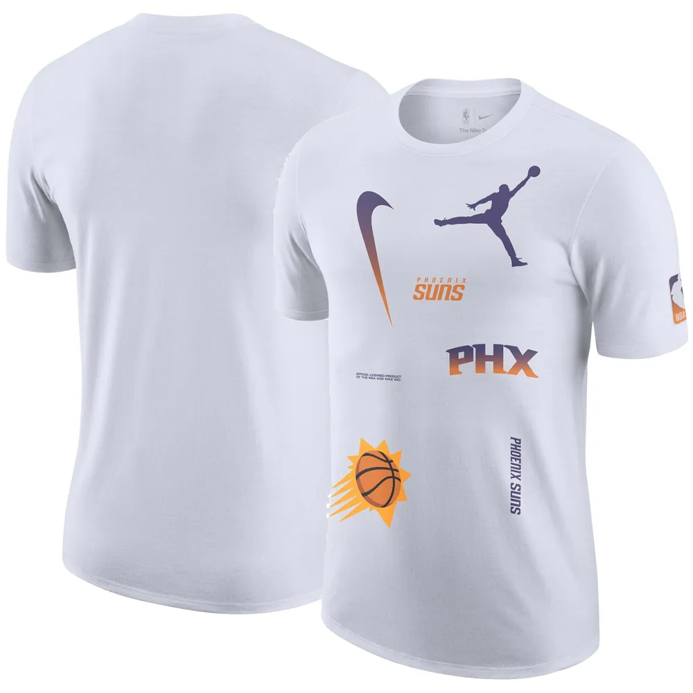 T-shirt Jordan Brand Phoenix Suns Courtside Statement Edition Max90 pour homme, blanc