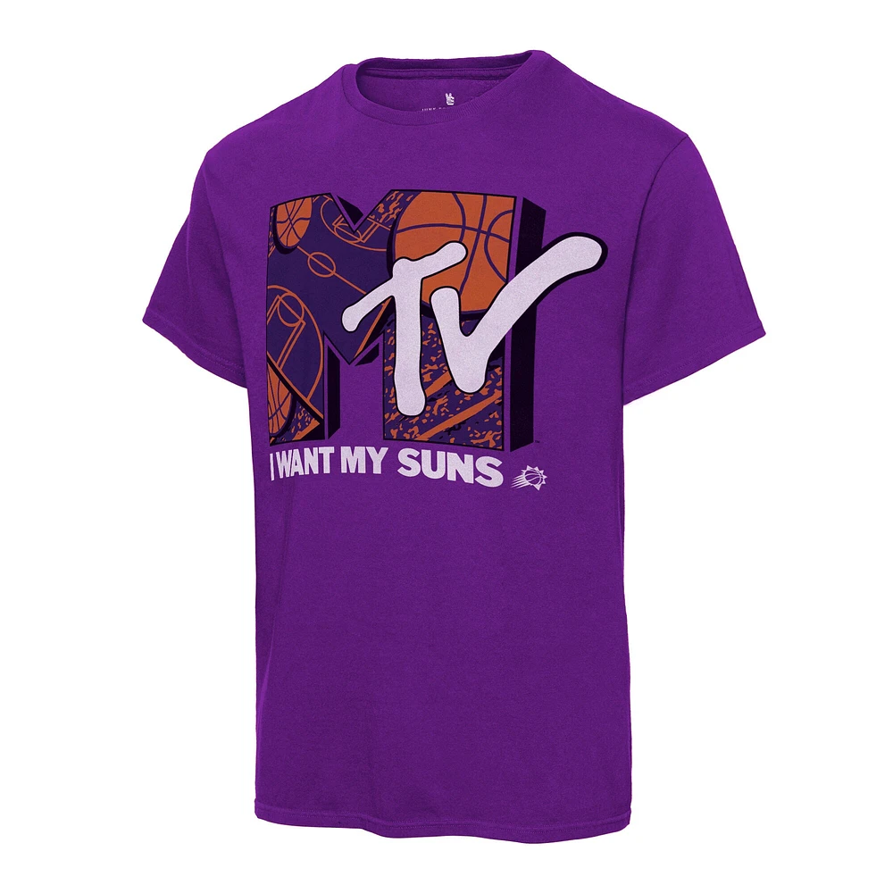 Men's Junk Food Purple Phoenix Suns NBA x MTV I Want My T-Shirt