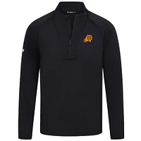 Men's Levelwear Black Phoenix Suns Volley Quarter-Zip Top
