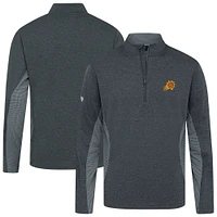 Haut à fermeture éclair quart de tour gaufré 2.0 des Phoenix Suns pour homme, Levelwear, noir chiné