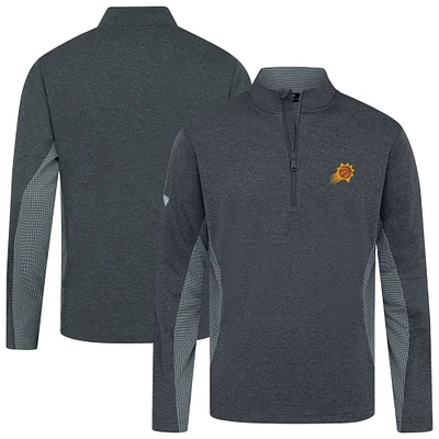 Haut à fermeture éclair quart de tour gaufré 2.0 des Phoenix Suns pour homme, Levelwear, noir chiné