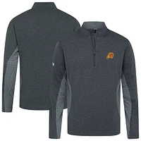 Haut à fermeture éclair quart de tour gaufré 2.0 des Phoenix Suns pour homme, Levelwear, noir chiné