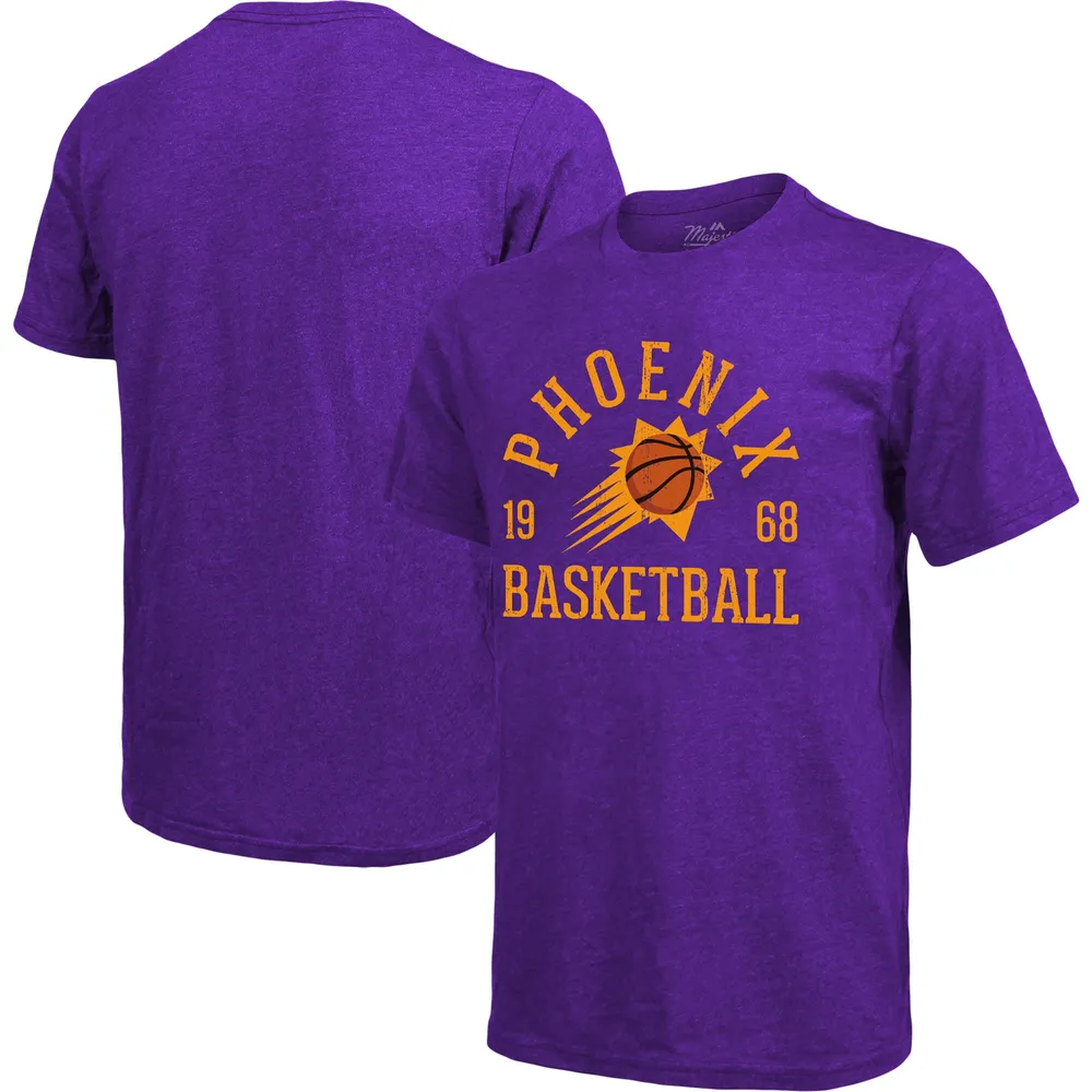 Majestic Threads pour homme violet chiné Phoenix Suns Ball Hog T-shirt triple mélange