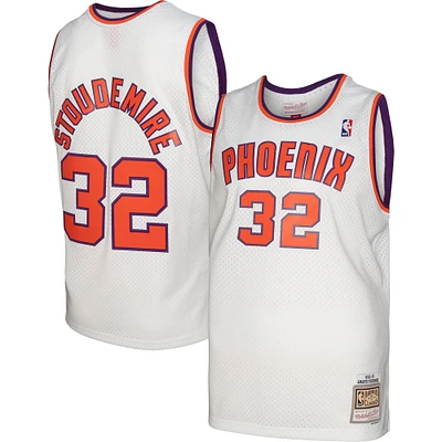Maillot Swingman Mitchell & Ness Amar'e Stoudemire blanc pour homme des Phoenix Suns 2002/03 Hardwood Classics