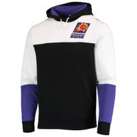 Men's Mitchell & Ness Black/White Phoenix Suns Hardwood Classics Fusion 2.0 Colorblock - Pullover Hoodie