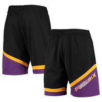 Men's Mitchell & Ness Black Phoenix Suns Hardwood Classics 75th Anniversary Swingman Shorts