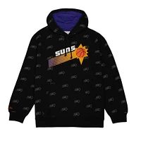 Men's Mitchell & Ness  Black Phoenix Suns Hardwood Classics Allover Print Pullover Hoodie