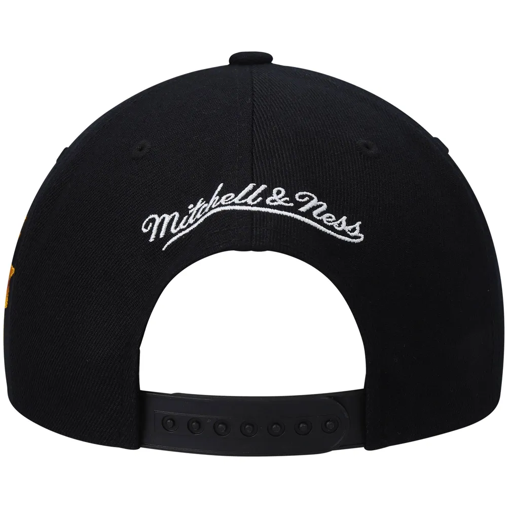 Casquette snapback Mitchell & Ness noire pour homme Phoenix Suns Hardwood Classics Script 2.0