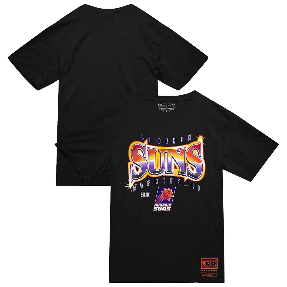 Men's Mitchell & Ness Black Phoenix Suns Worldwide Collection Glow Up T-Shirt