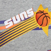 Sweat-shirt à capuche gris chiné pour homme Mitchell & Ness Phoenix Suns Hardwood Classics All Over 4.0