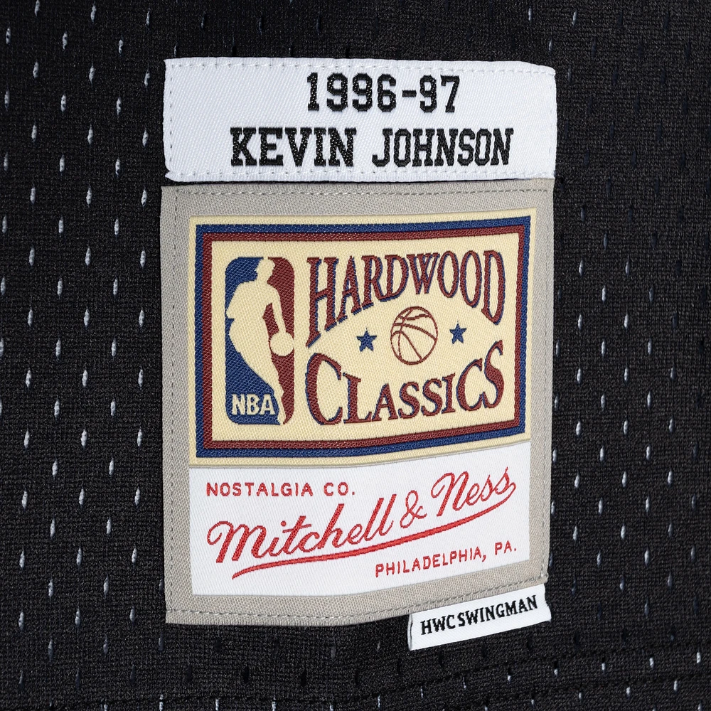 Men's Mitchell & Ness Kevin Johnson Purple/Black Phoenix Suns Hardwood Classics 1996/97 Split Swingman Jersey