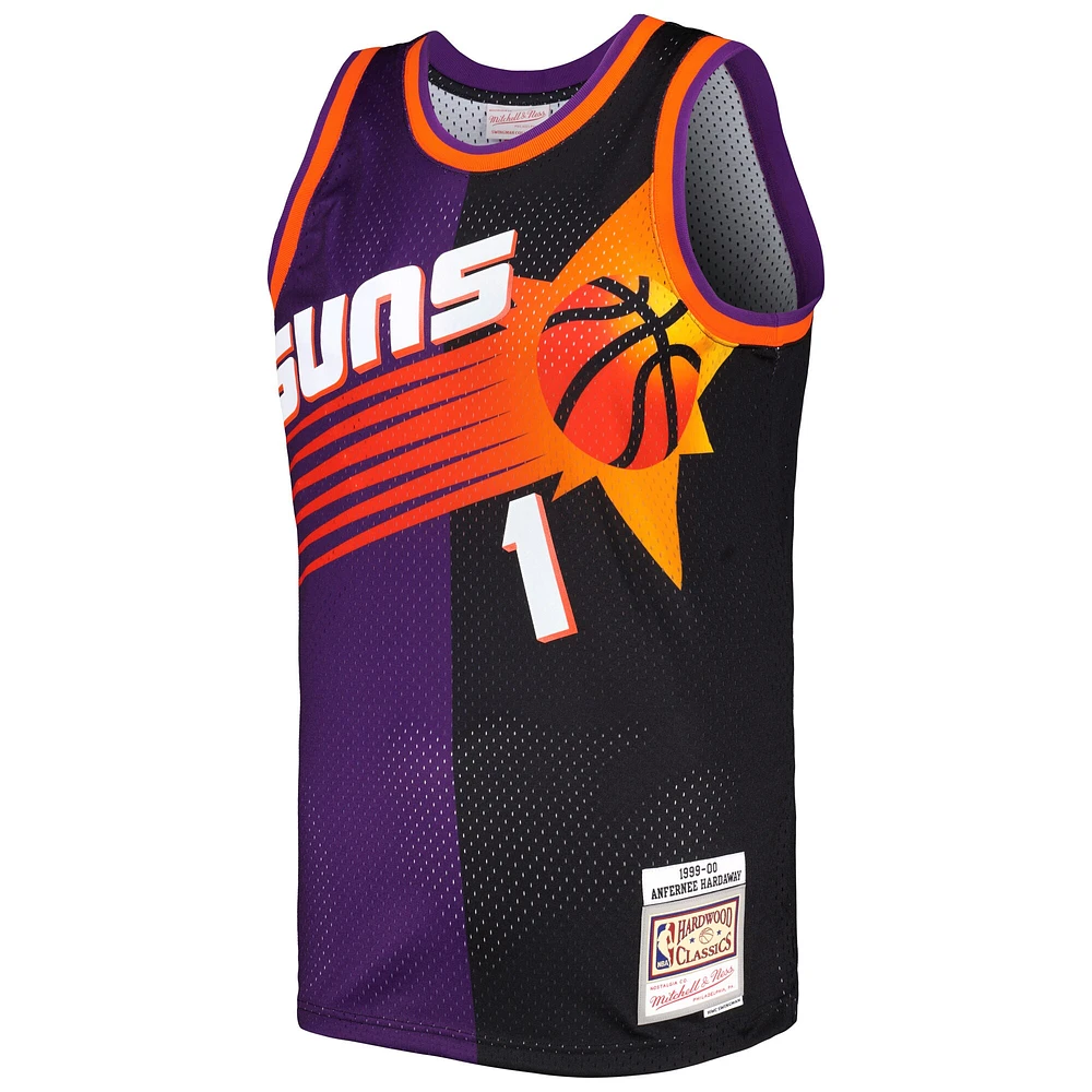 Men's Mitchell & Ness Penny Hardaway Purple/Black Phoenix Suns Hardwood Classics 1999/00 Split Swingman Jersey