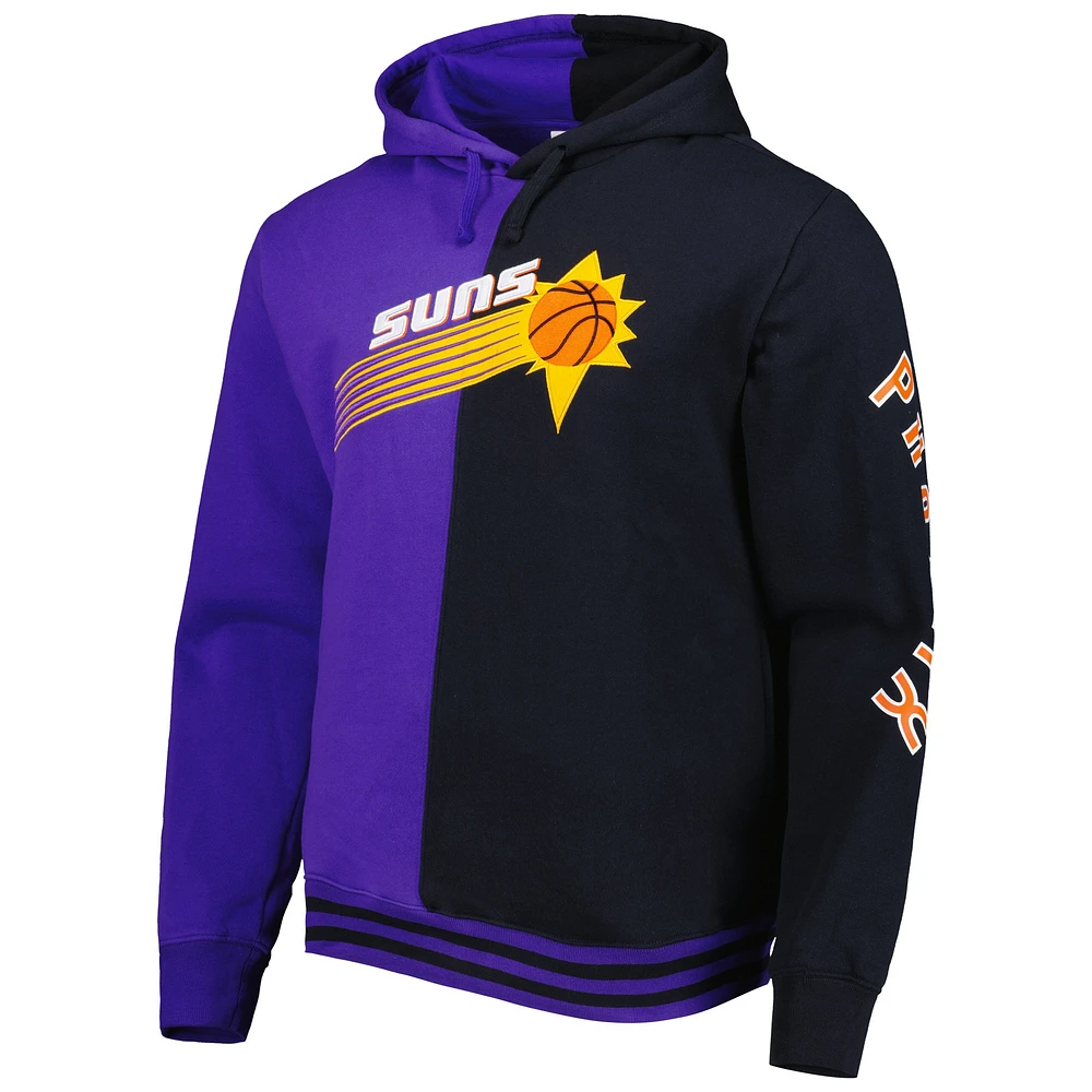 Sweat à capuche pour homme Mitchell & Ness Phoenix Suns Hardwood Classics Split violet/noir