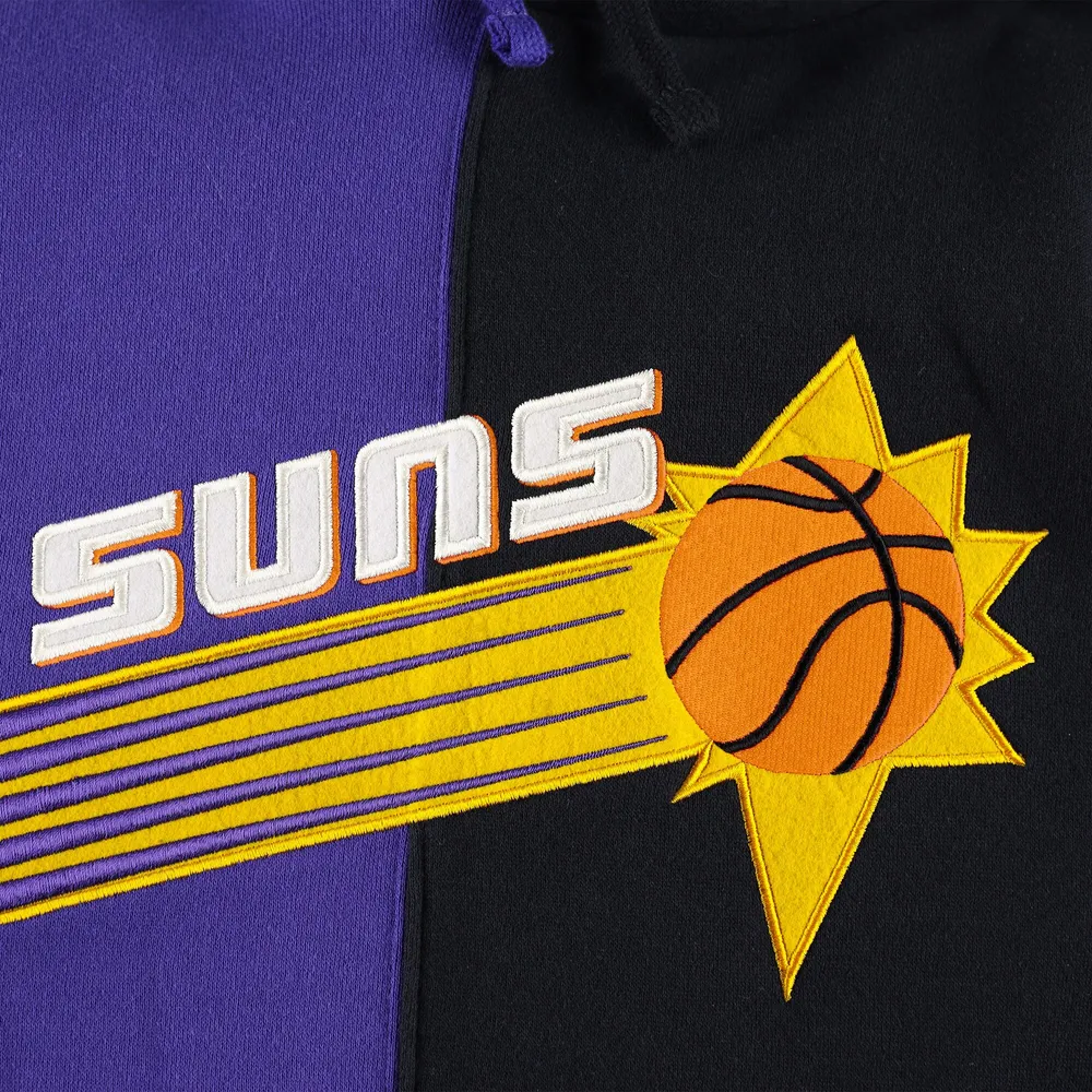 Sweat à capuche pour homme Mitchell & Ness Phoenix Suns Hardwood Classics Split violet/noir