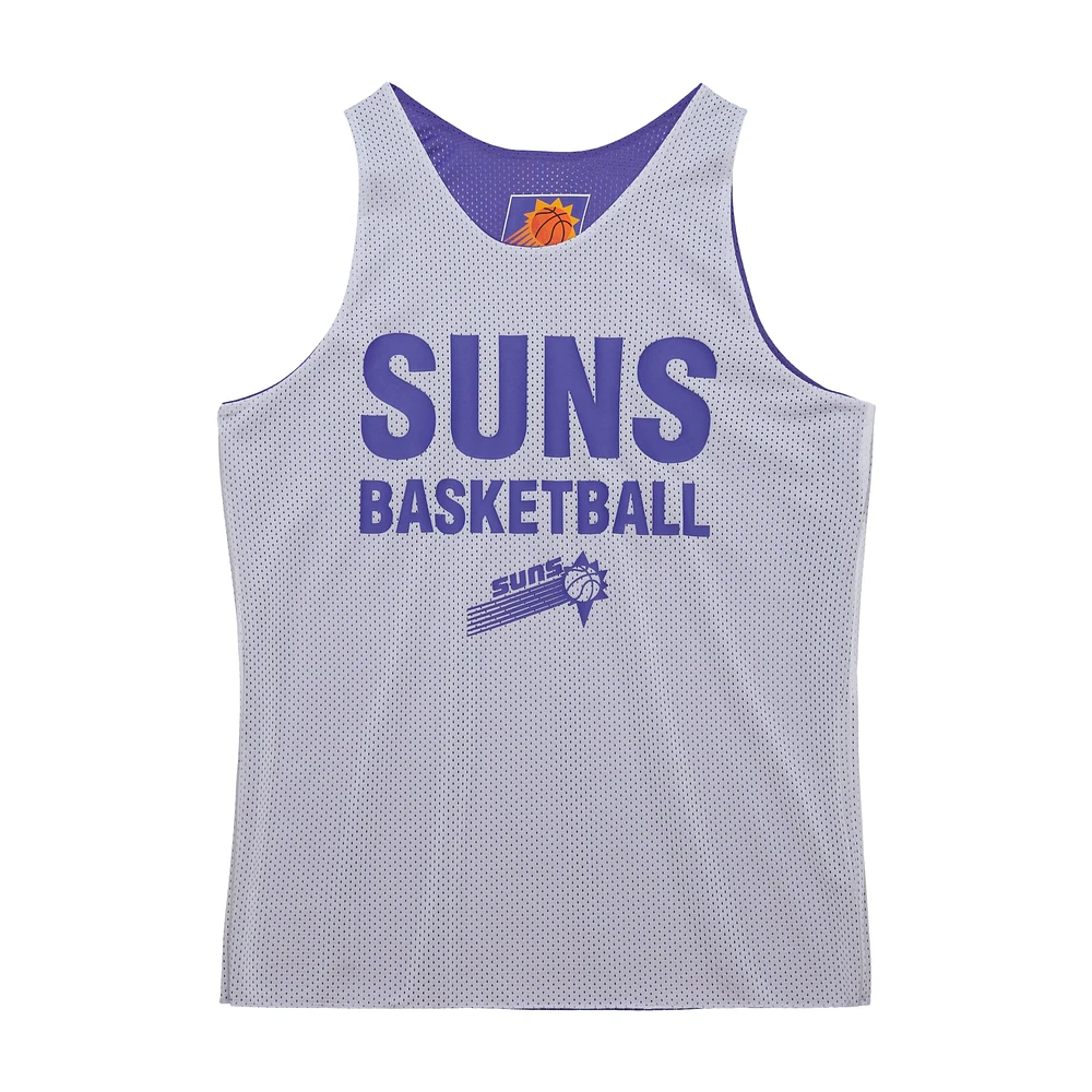 Maillot d'entraînement réversible en maille Hardwood Classics violet/blanc pour homme Mitchell & Ness Phoenix Suns