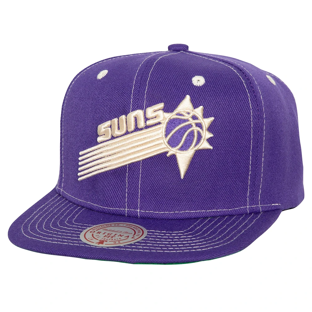 Casquette Snapback Energy Contraste Violet Phoenix Suns Mitchell & Ness pour hommes