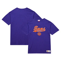 T-shirt en feutre violet Phoenix Suns Hardwood Classics de Mitchell & Ness pour homme