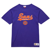 Men's Mitchell & Ness Purple Phoenix Suns Hardwood Classics Felt Applique Slub T-Shirt