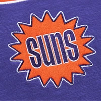 Men's Mitchell & Ness Purple Phoenix Suns Hardwood Classics Felt Applique Slub T-Shirt