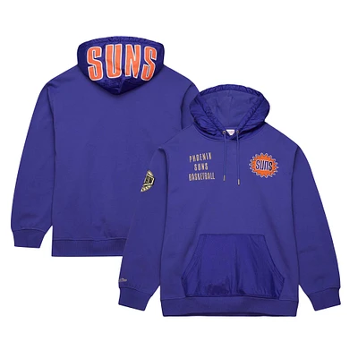 Sweat à capuche en polaire avec logo vintage Mitchell & Ness Phoenix Suns Team OG 2.0 violet pour hommes