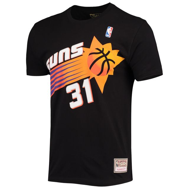 Mitchell & Ness Shawn Marion Black Phoenix Suns Hardwood Classics Stitch Name Number T-shirt pour hommes