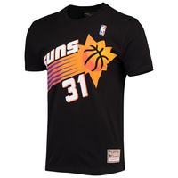 Men's Mitchell & Ness Shawn Marion Black Phoenix Suns Hardwood Classics Stitch Name Number T-Shirt