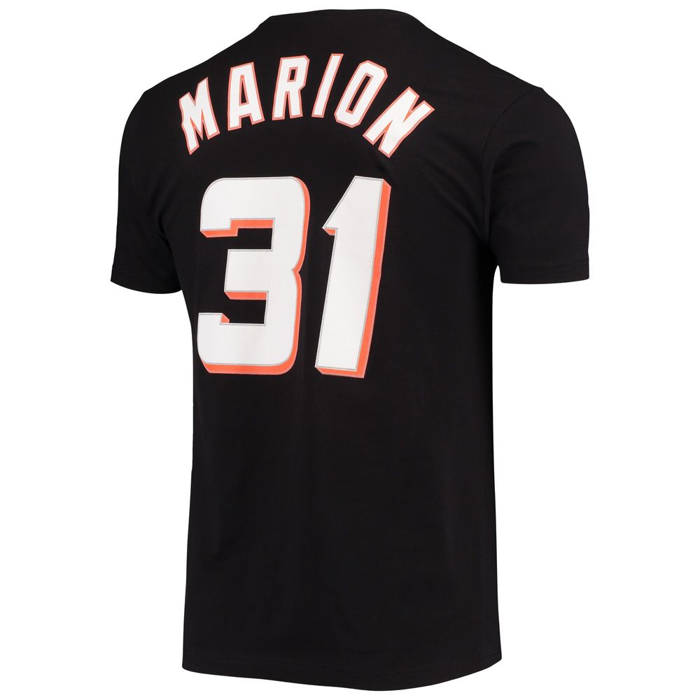 Men's Mitchell & Ness Shawn Marion Black Phoenix Suns Hardwood Classics Stitch Name Number T-Shirt